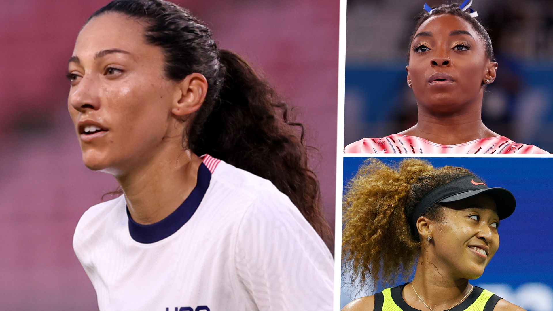 Christen Press Simone Biles Naomi Osaka GFX