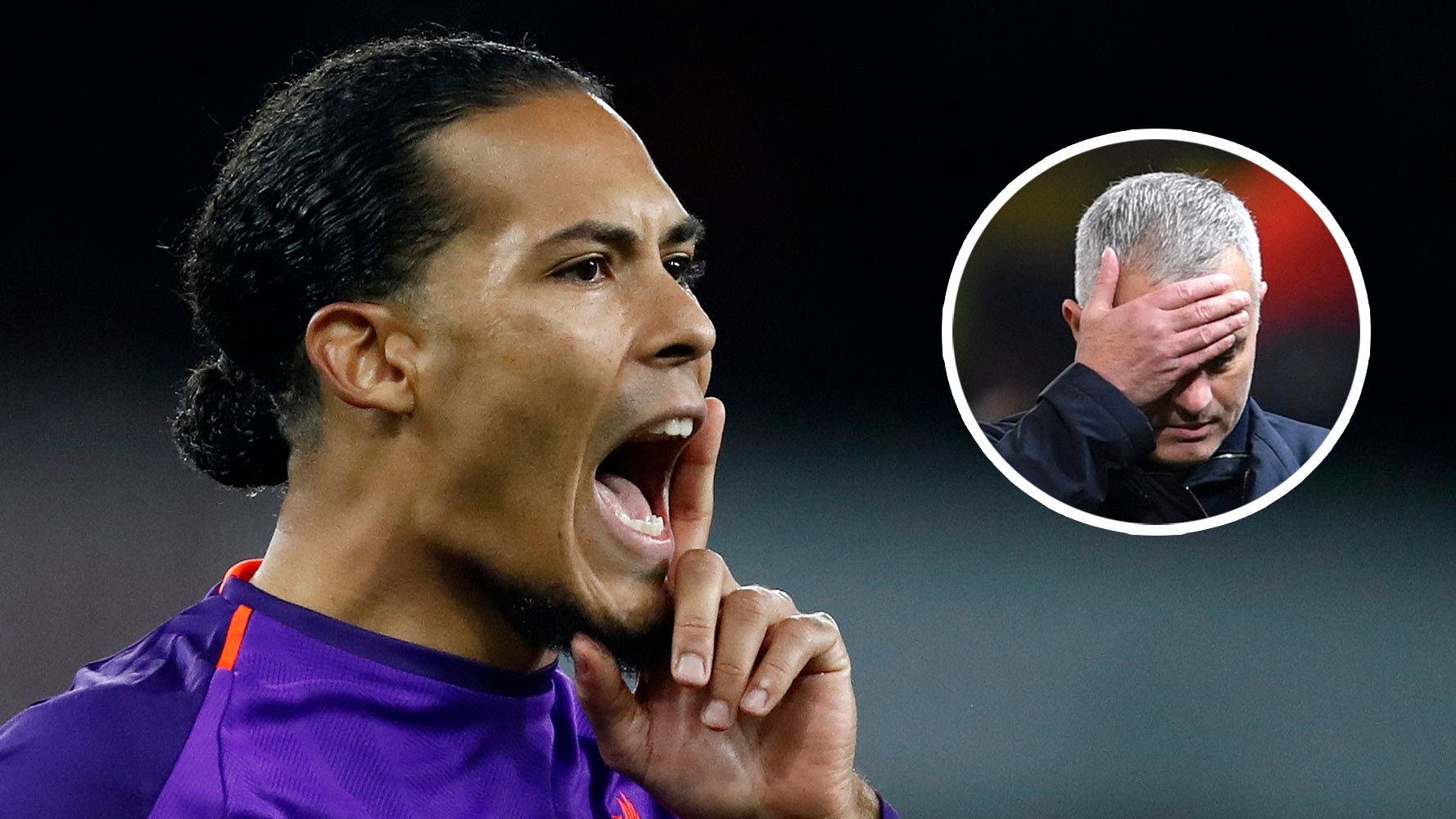 Virgil van Dijk Jose Mourinho 2018