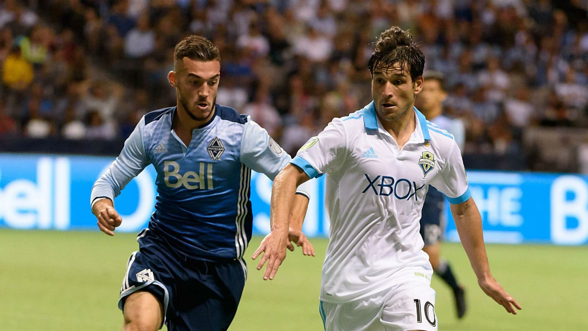 Nicolas Lodeiro Russell Teibert Seattle Vancouver 08232017