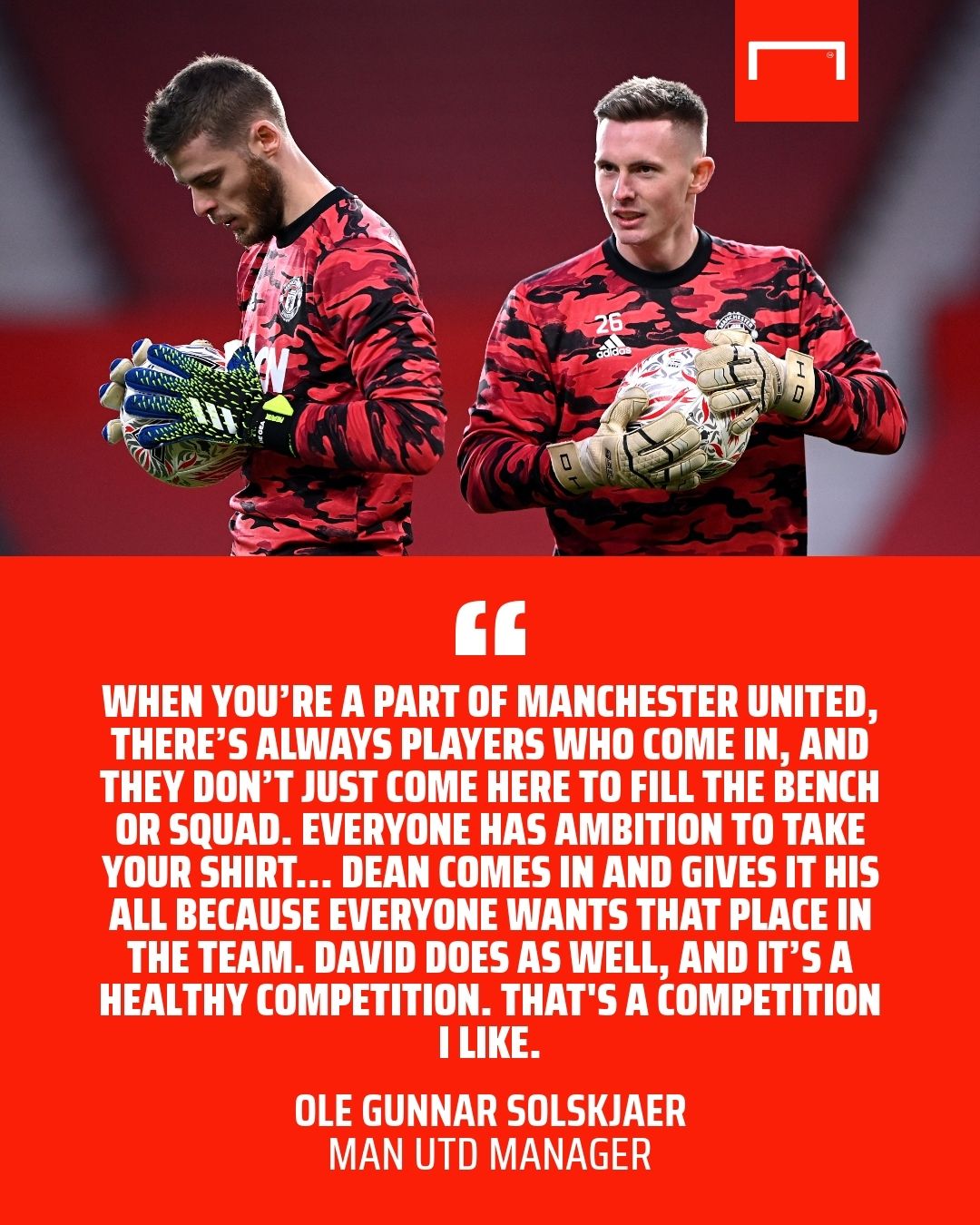 David de Gea Dean Henderson Manchester United quote GFX