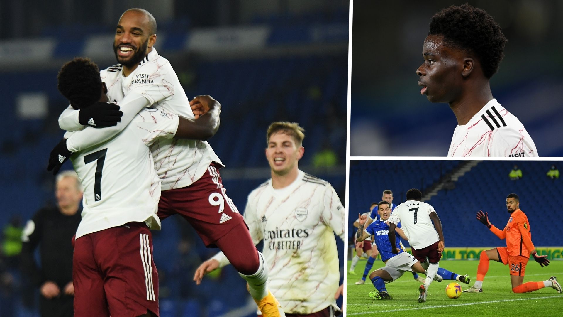 Lacazette Saka Smith Rowe Arsenal GFX