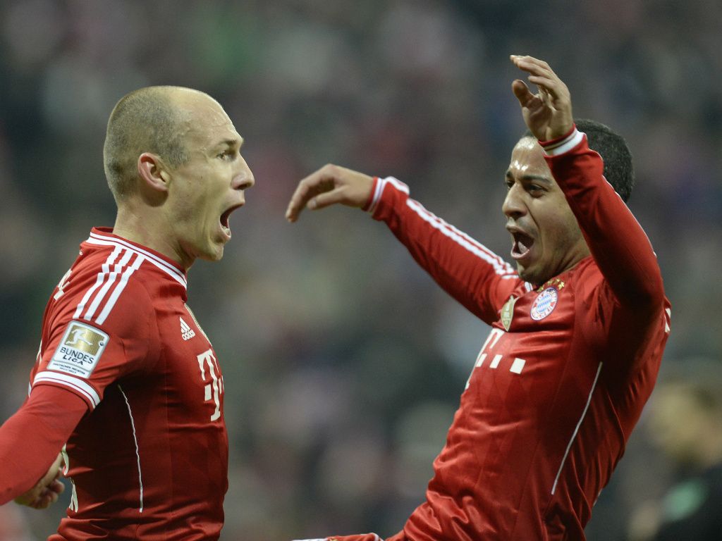 Könnten im Pokalfinale gemeinsam jubeln: Arjen Robben und Thiago Alcantara