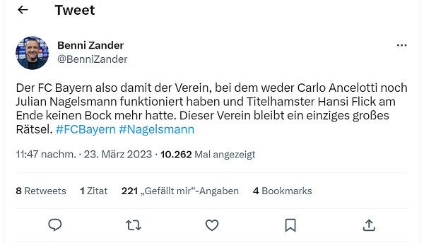 Bayern Nagelsmann reactions