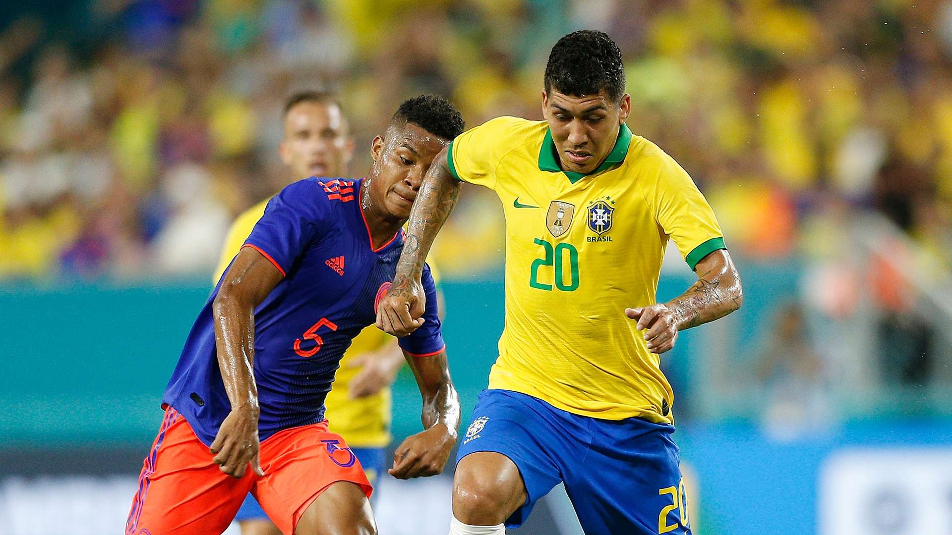 Roberto Firmino Wilmar Barrios Brasil Colombia Amistoso 06092019