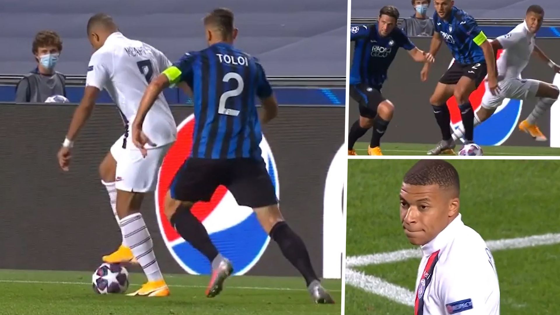 MBAPPE PANNA HACKE CL ATALANTA PSG