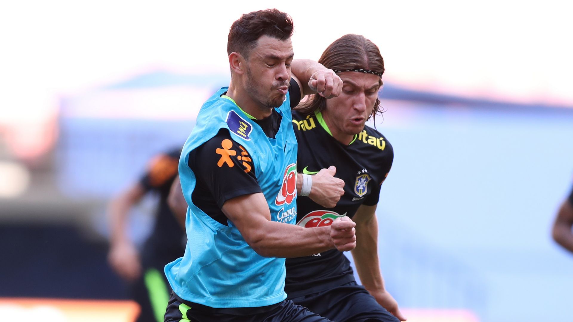 Filipe Luis Giuliano Brazil Selecao treino 03092017