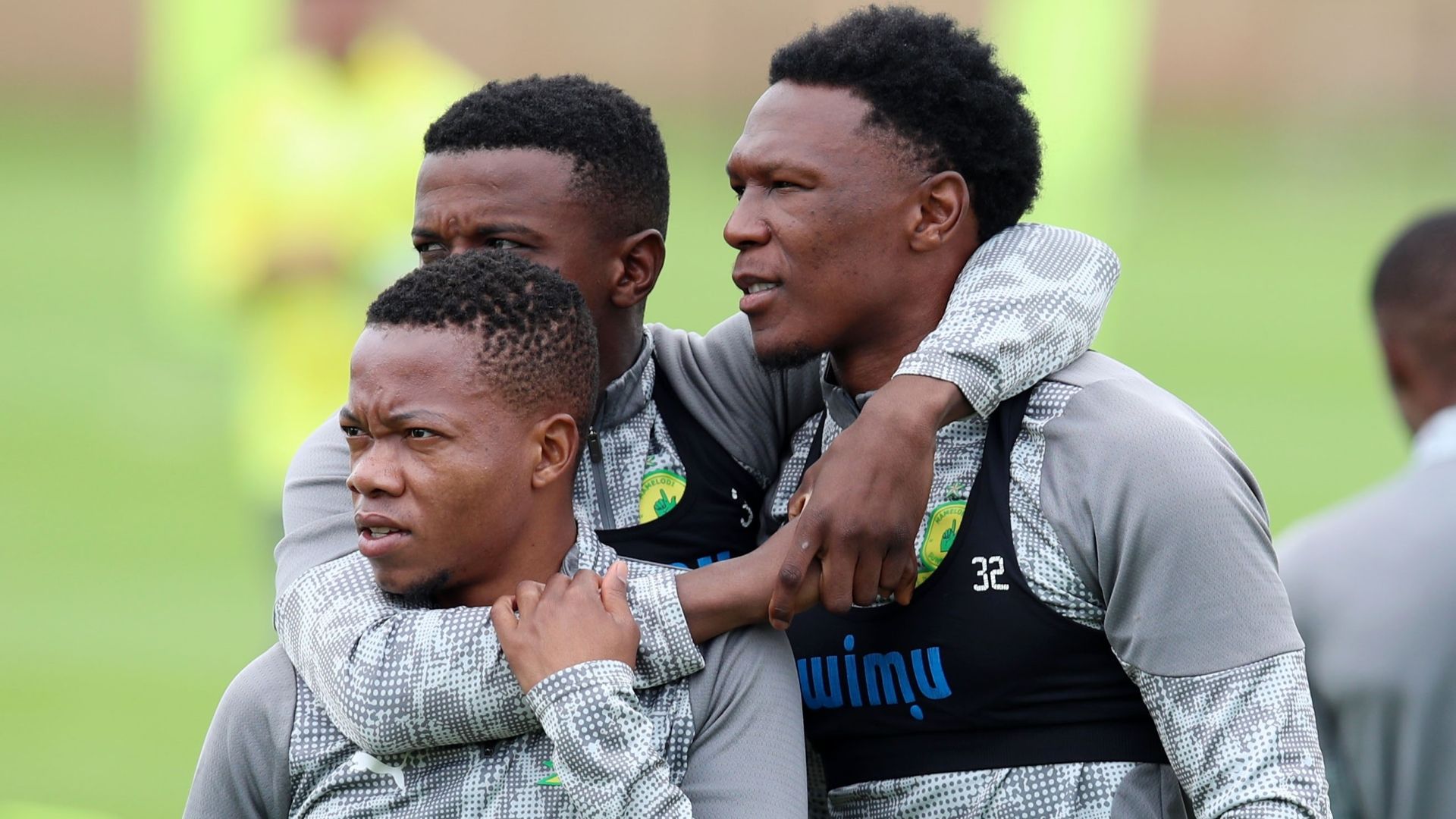 Sphelele Mkhulise, Tebogo Mokoena and Lebo Mothiba, Mamelodi Sundowns