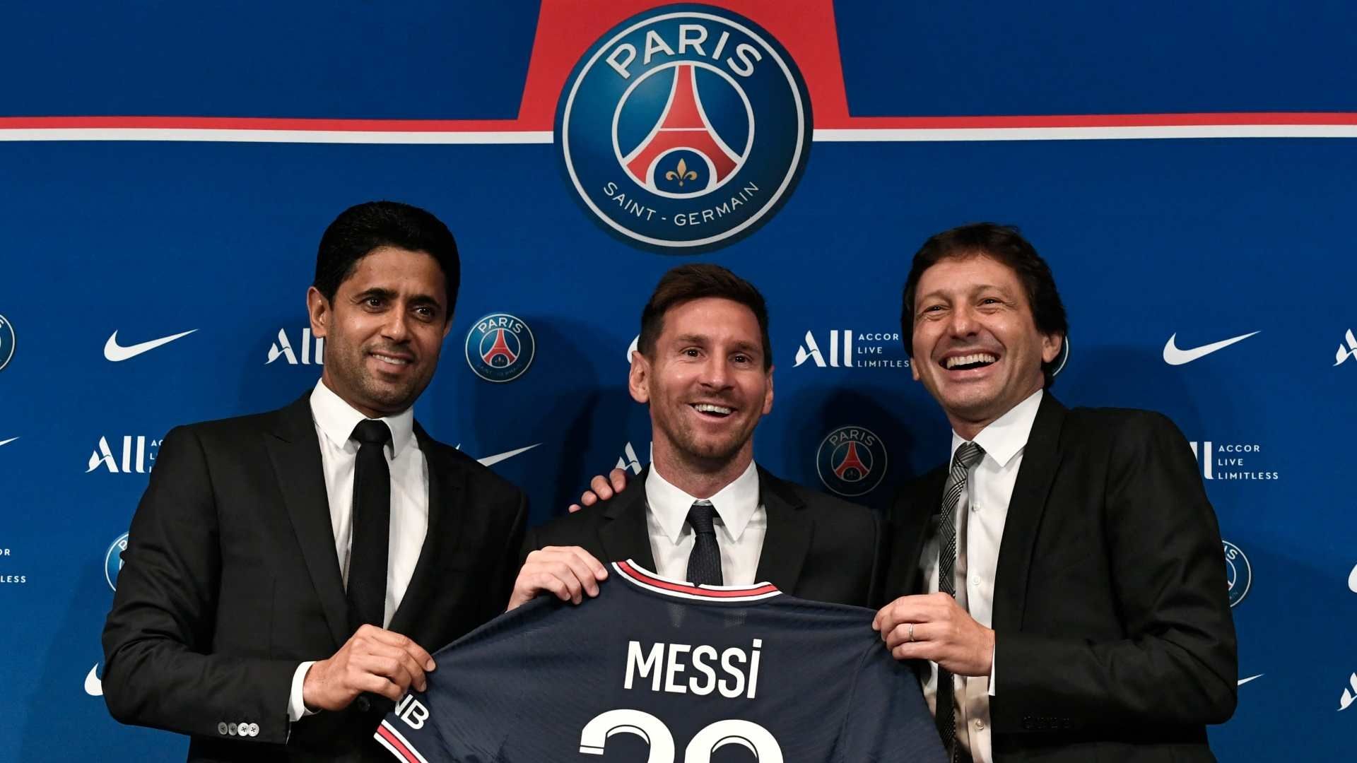20220617 PSG Al-Khelaifi Lionel Messi Leonardo