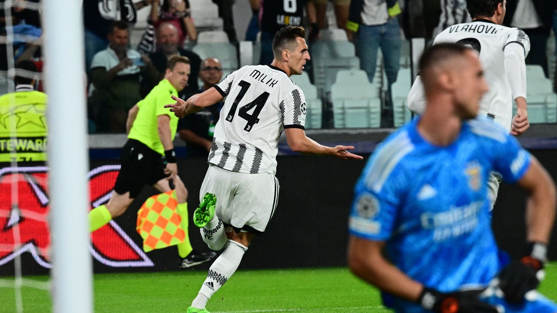 MIlik Juventus Benfica celebrating Champions League
