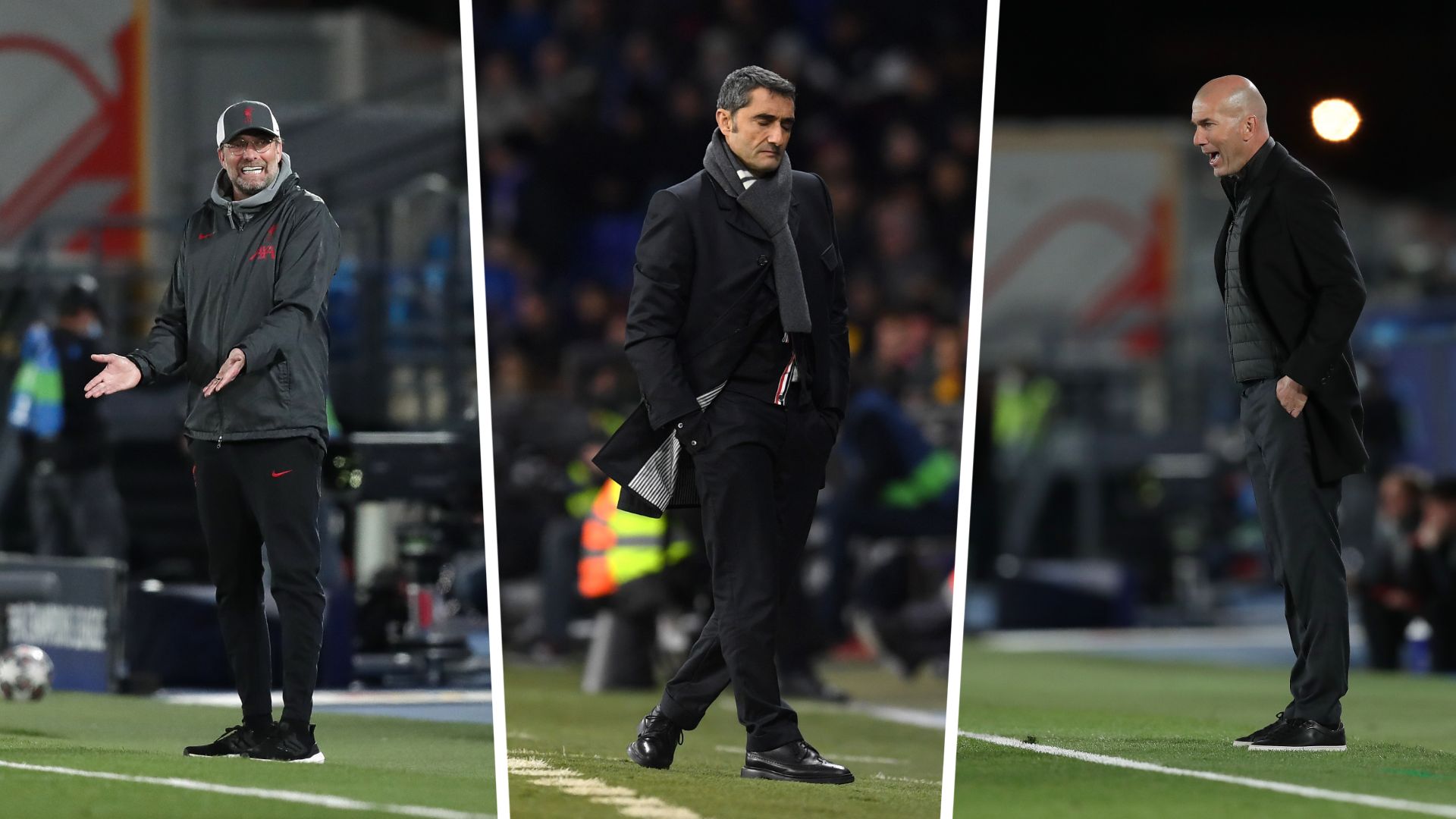 Klopp, Zidane, Valverde