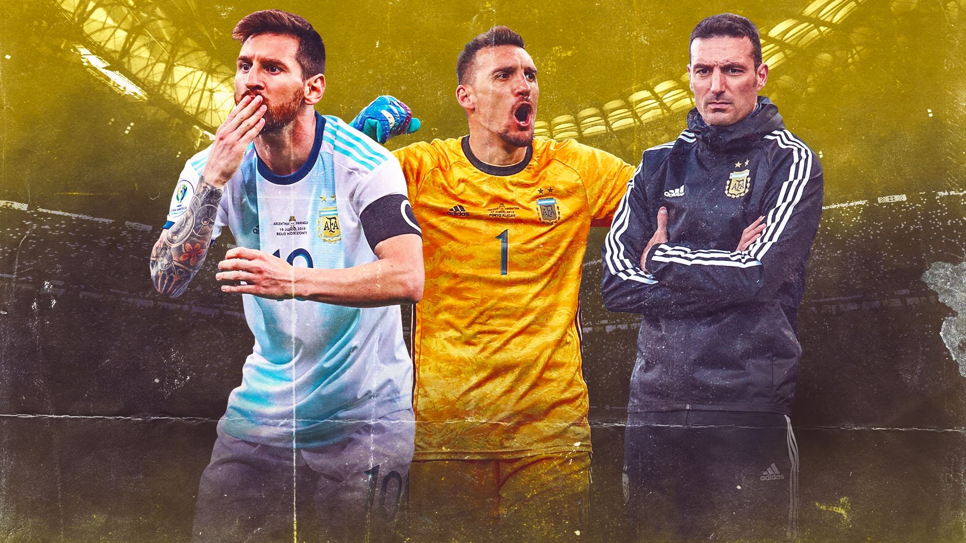 Messi Armani Scaloni Argentina Copa America 2019