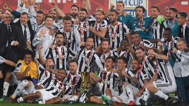 Juventus celebrating Coppa Italia