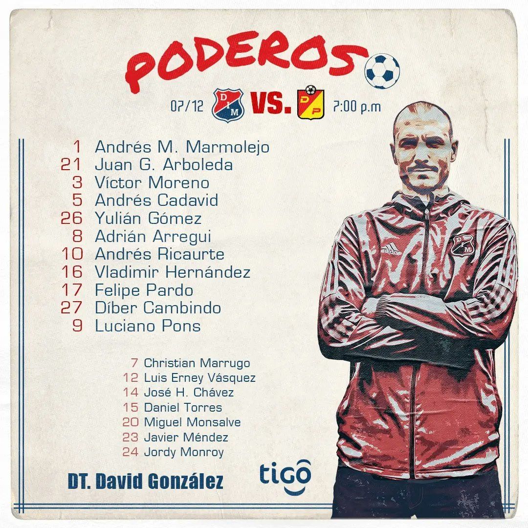 Nómina Medellín Pereira Final Vuelta Liga BetPlay 2022