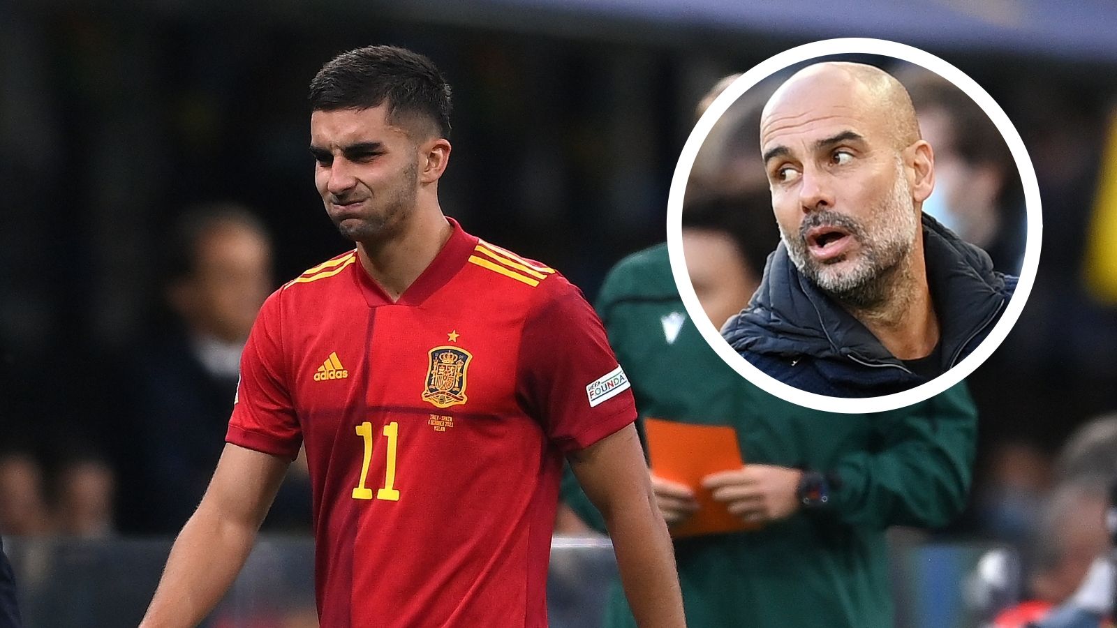 Ferran Torres Spain Pep Guardiola Man City GFX