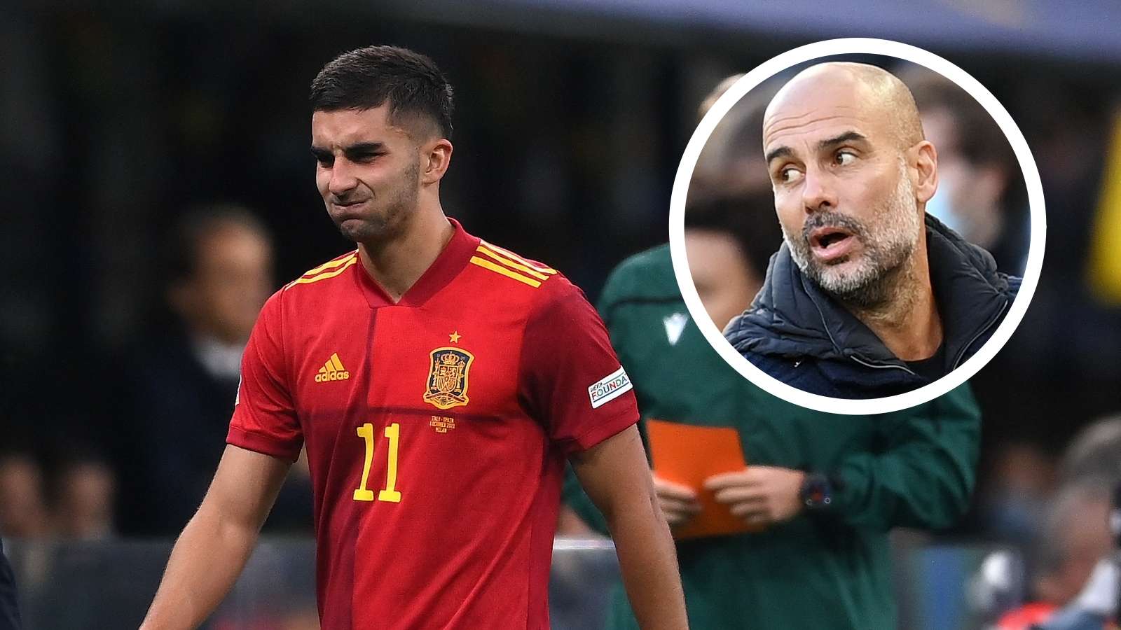 Ferran Torres Spain Pep Guardiola Man City GFX