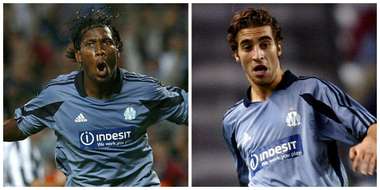 Drogba and Flamini - Marseille