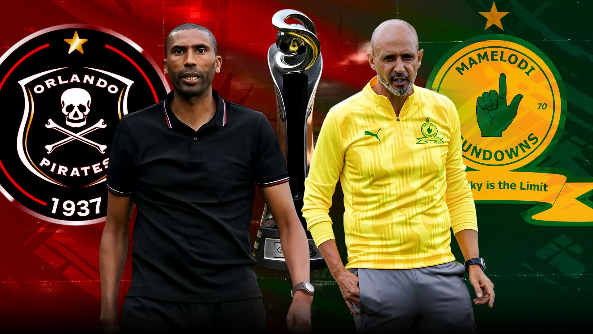 Abdeslam Ouaddou of Orlando Pirates & Miguel Cardoso of Mamelodi Sundowns 16-9