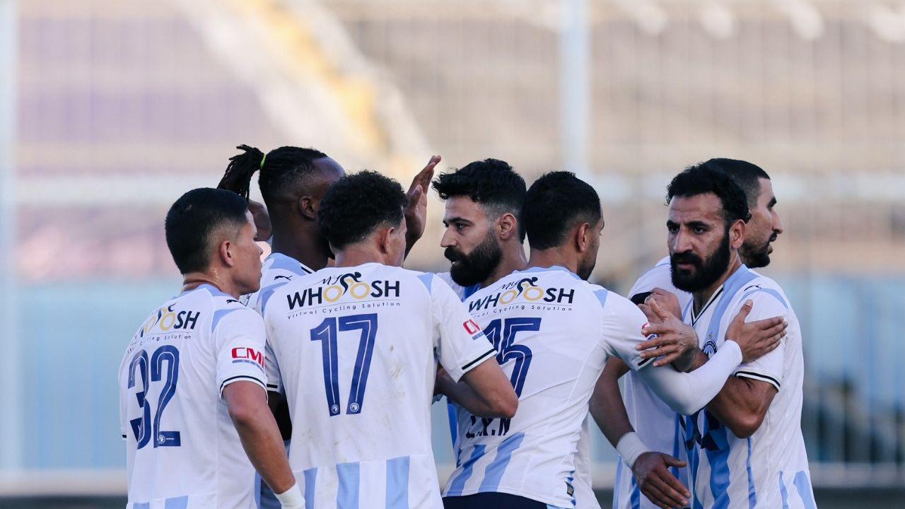 احتفال لاعبي بيراميدز