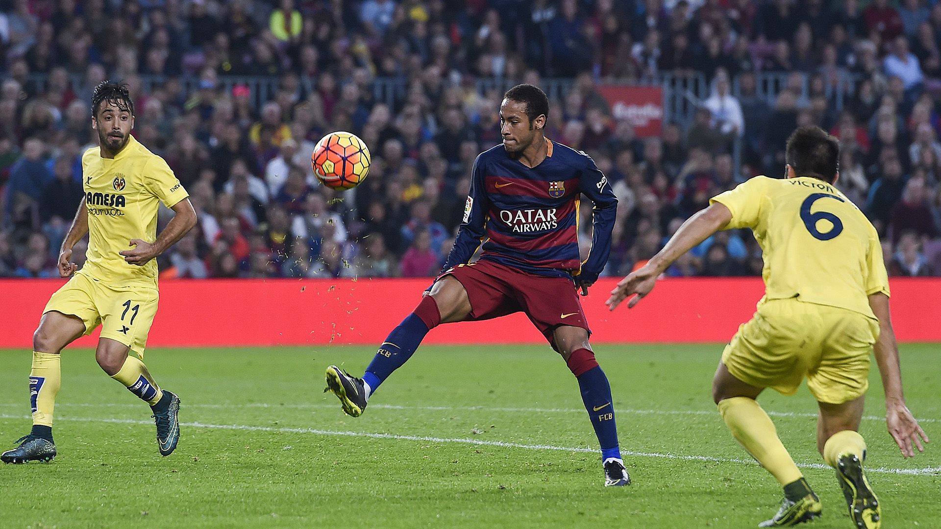Neymar Jaume Costa Barcelona Villarreal La Liga 08112015