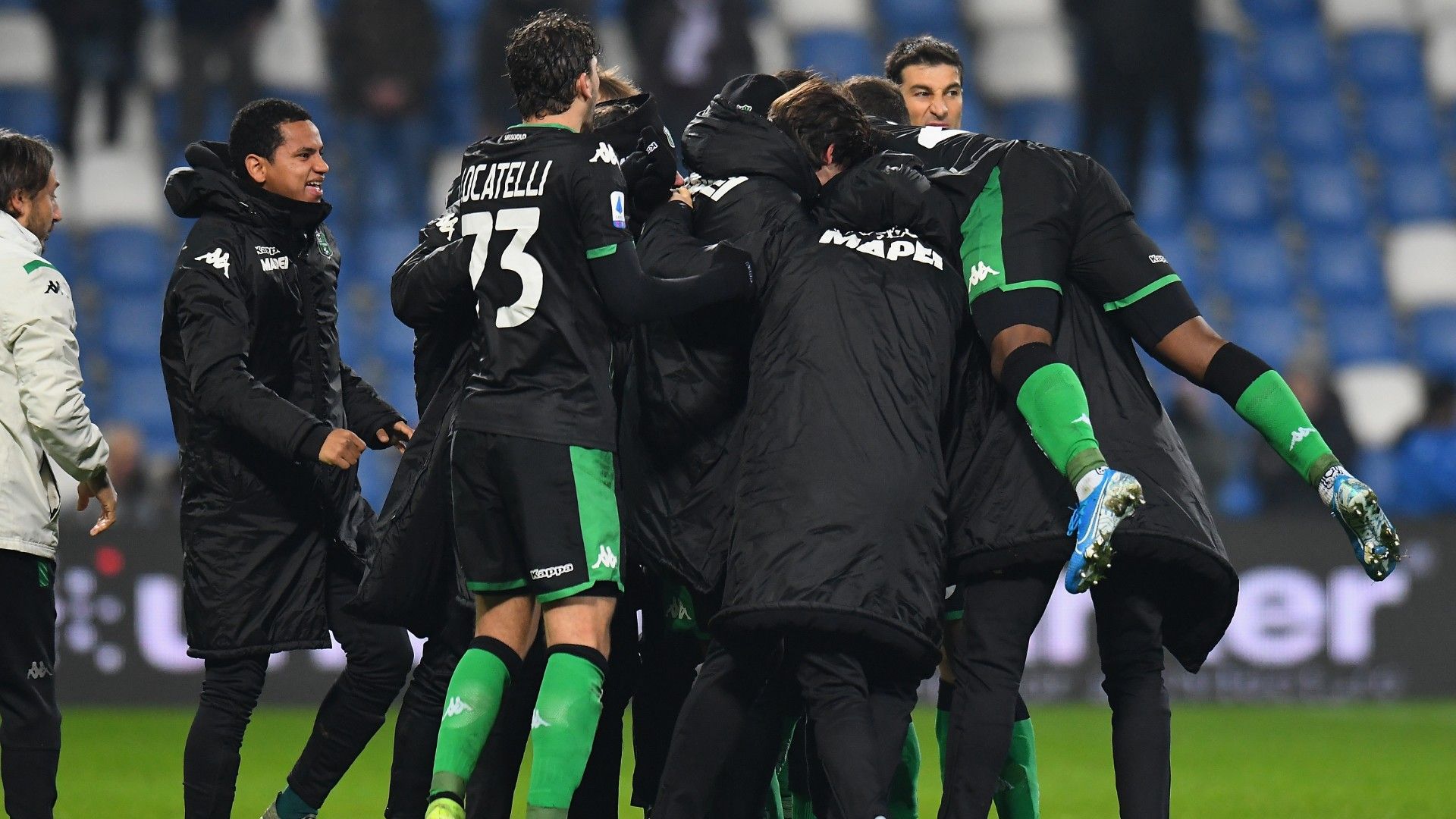 Sassuolo celebrating - Sassuolo Torino