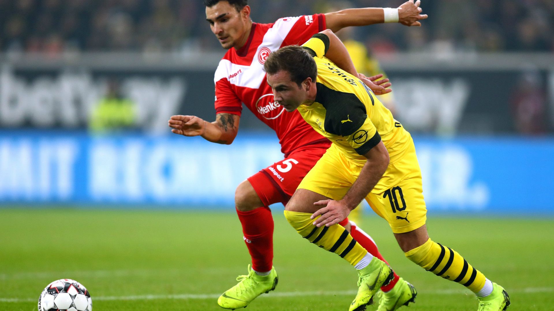 KAAN AYHAN FORTUNA DÜSSELDORF MARIO GÖTZE BORUSSIA DORTMUND GERMAN BUNDESLIGA 18122018