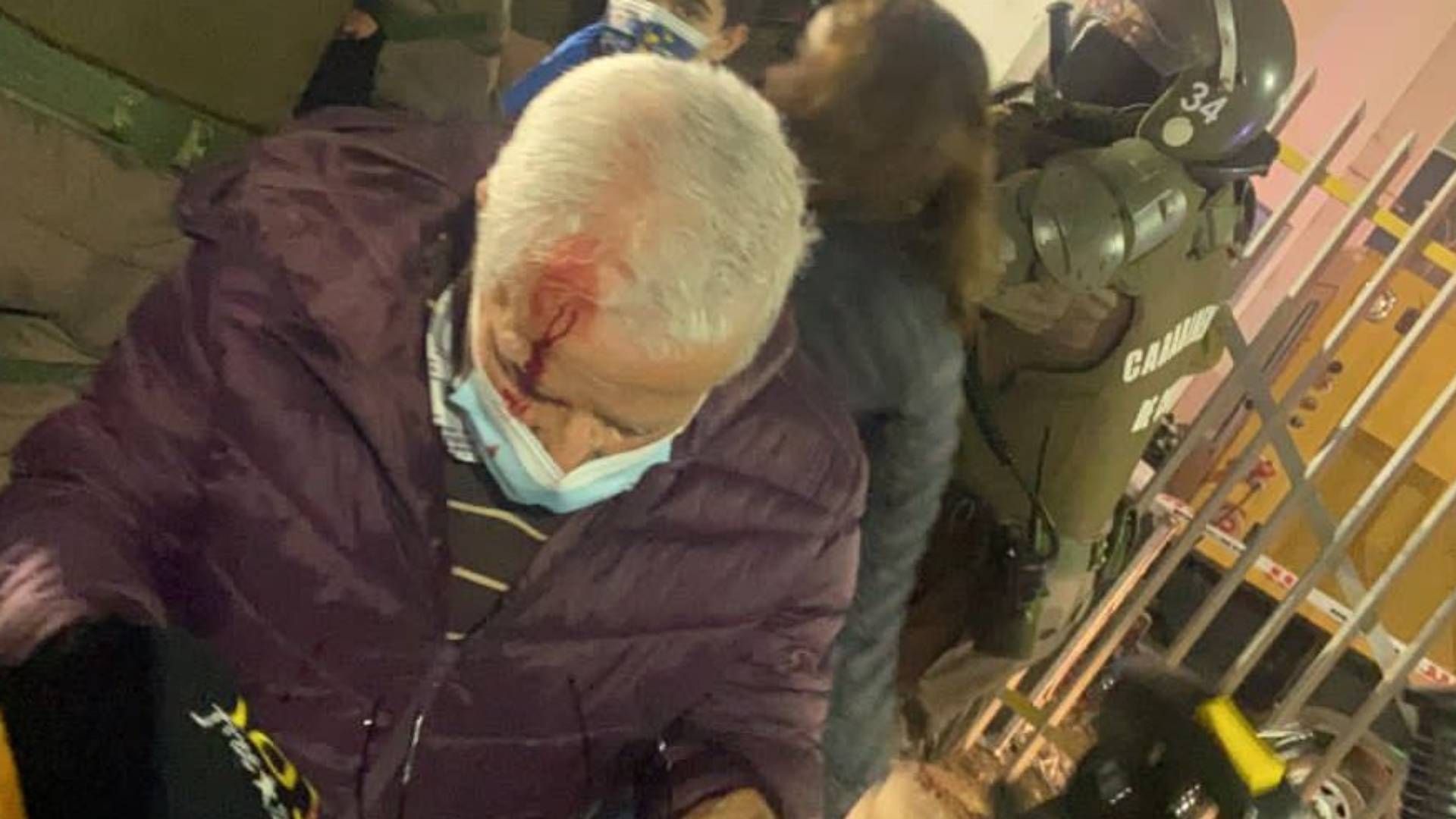 Idoso ficou ferido durante o jogo entre Católica e Flamengo