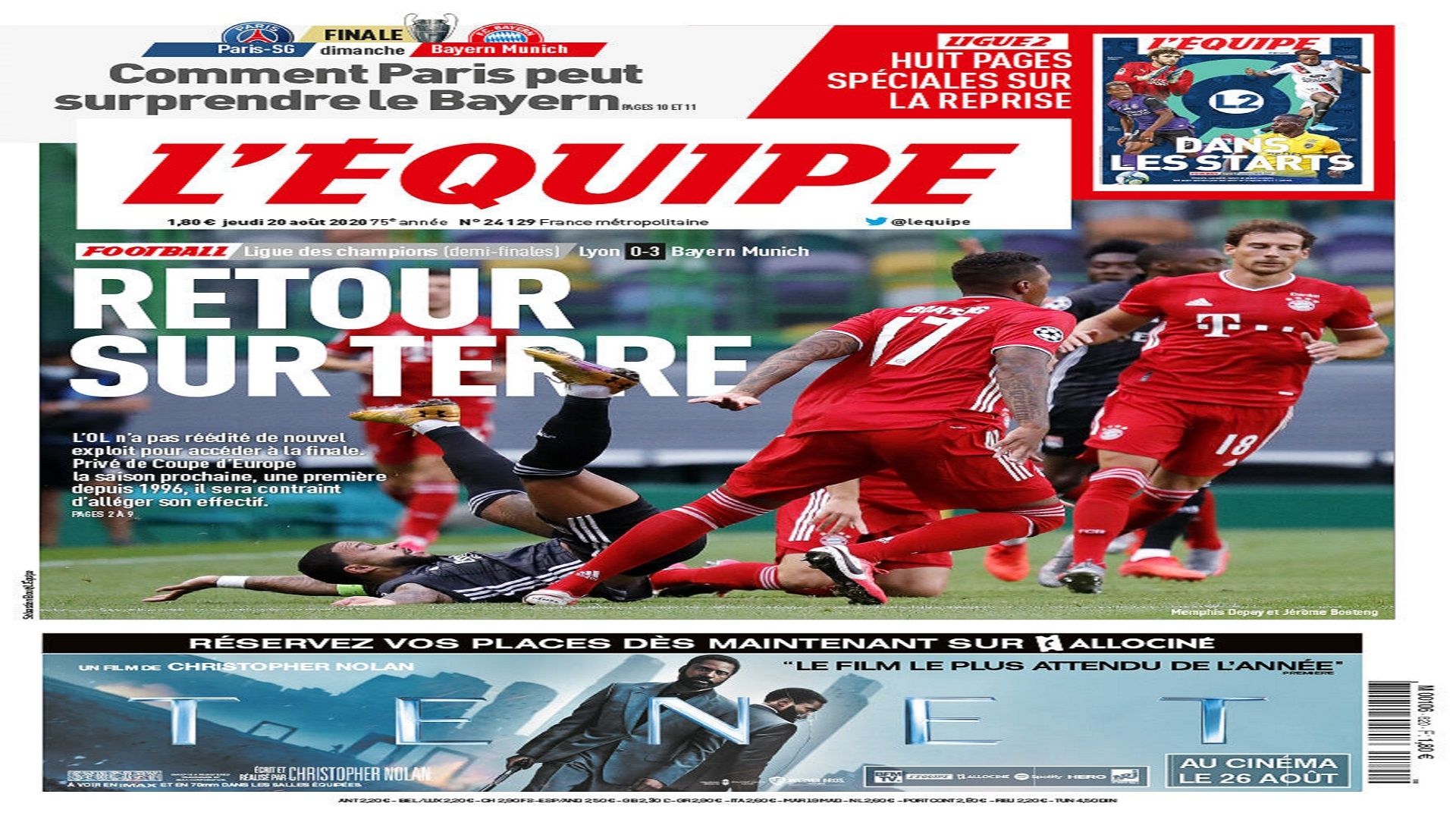 newspapers 10 August L'Equipe