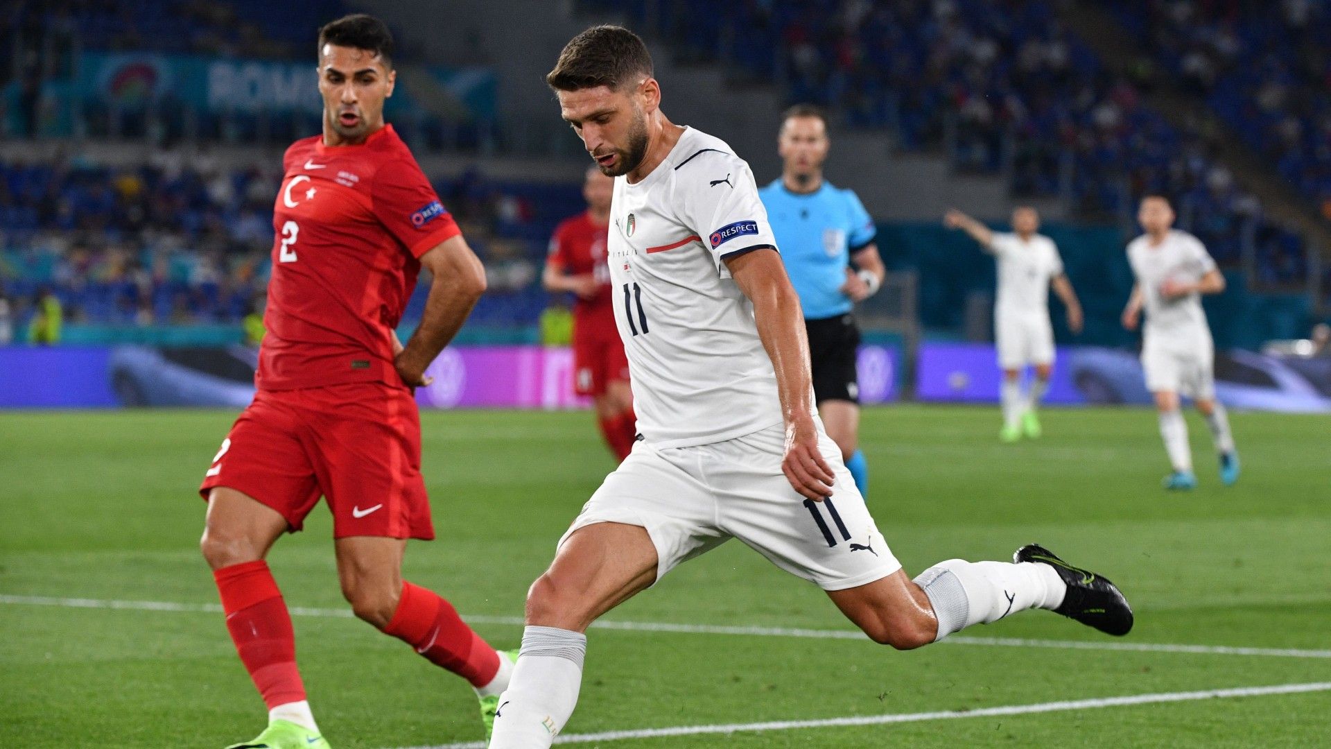 Domenico Berardi Zeki Celik Italy Turkey Euro 2021