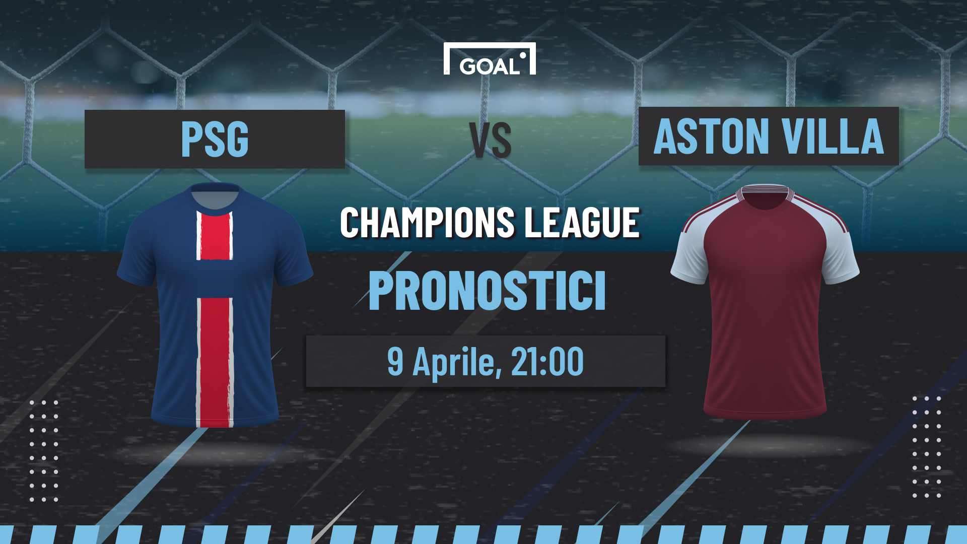 pronostici PSG - Aston Villa
