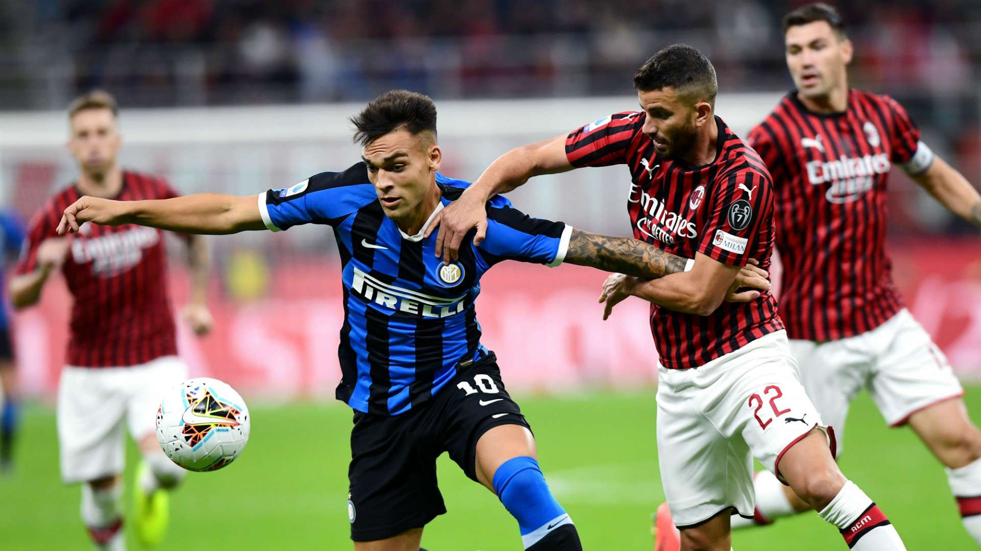 Lautaro Martinez Mateo Musacchio Milan Inter