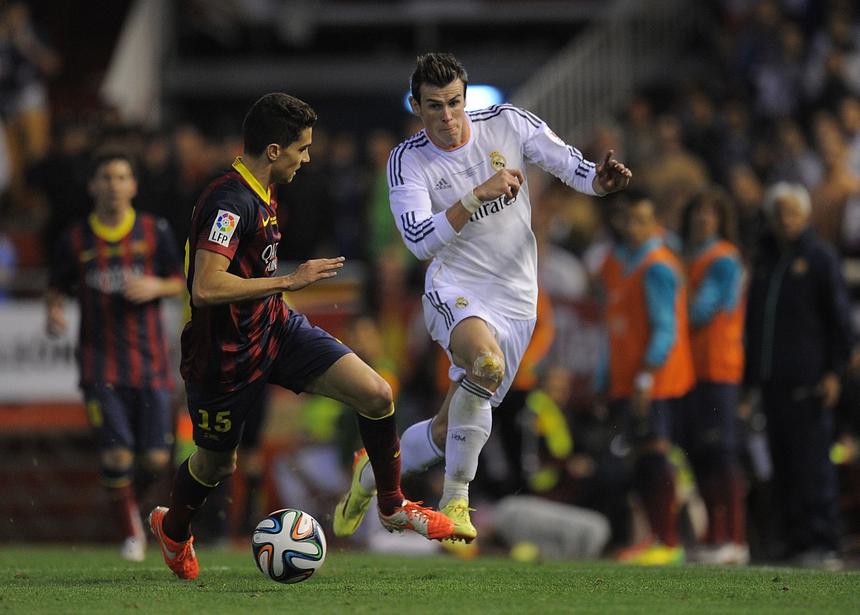Gareth Bale_Real Madrid_Marc Bartra_Barcelona，巴查，加里夫巴利