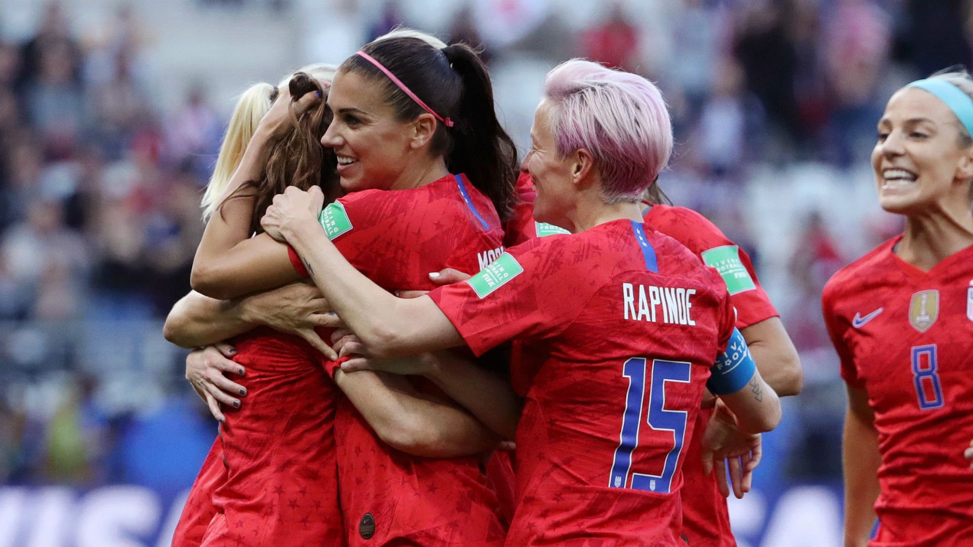 USWNT celebrate 2019