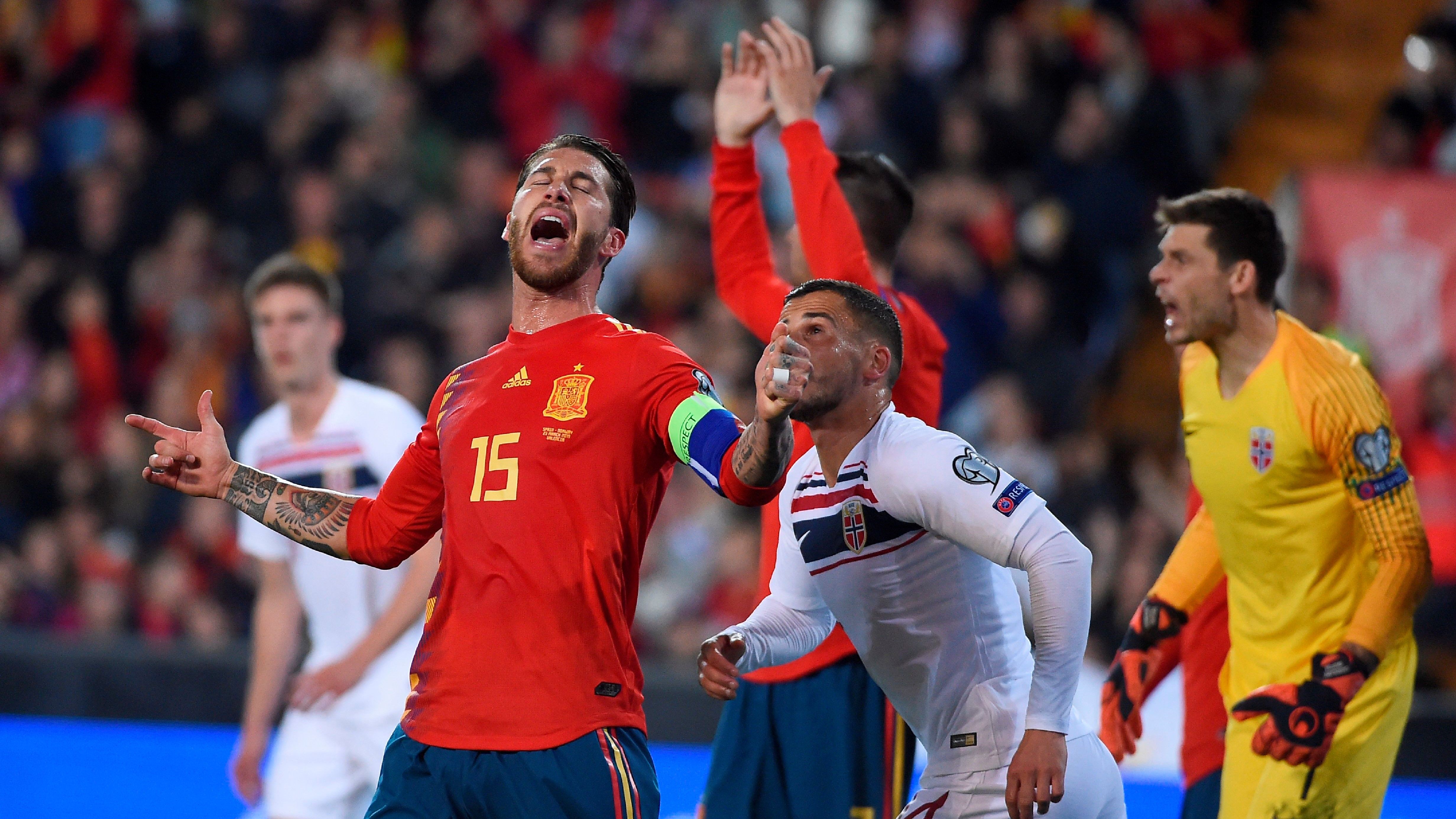 Sergio Ramos España Noruega Spain Norway EURO 23032019