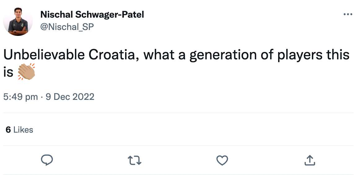 Croatia Brazil 2022 Tweet