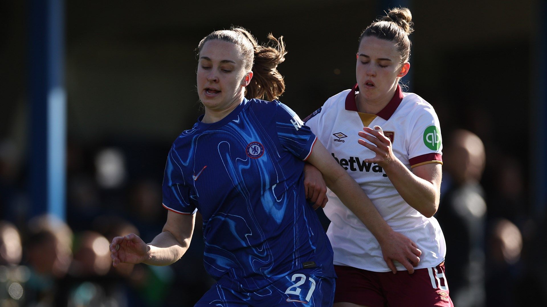 Niamh Charles Anouk Denton Chelsea West Ham Women 2024-25