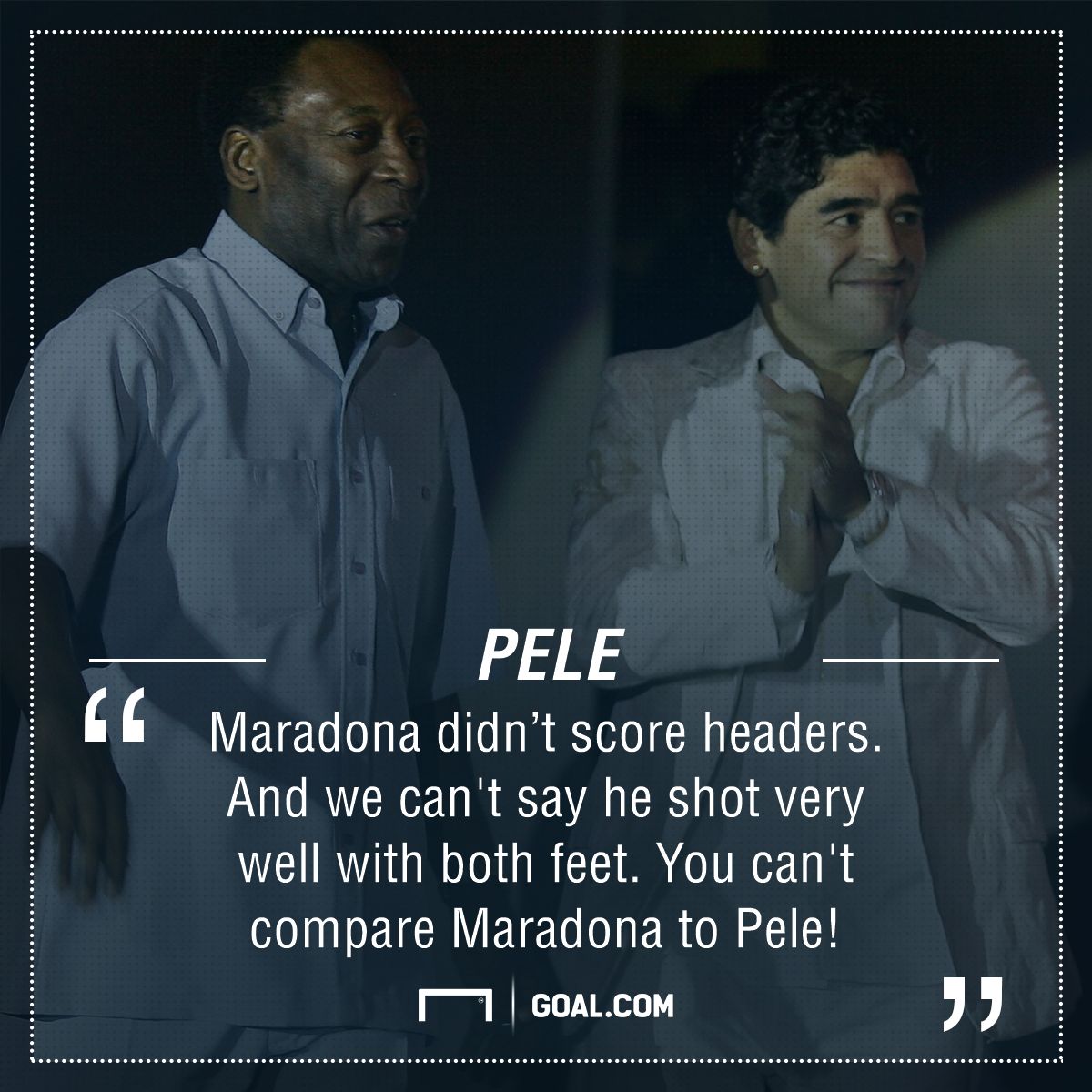 Pele Maradona quote