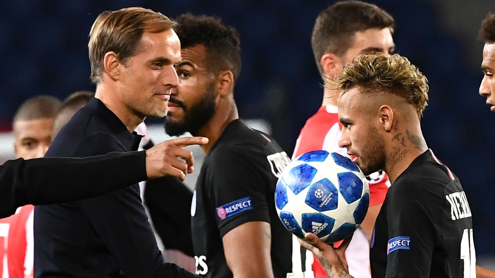 Tuchel Neymar PSG Estrela Vermelha Champions League 03 10 2018