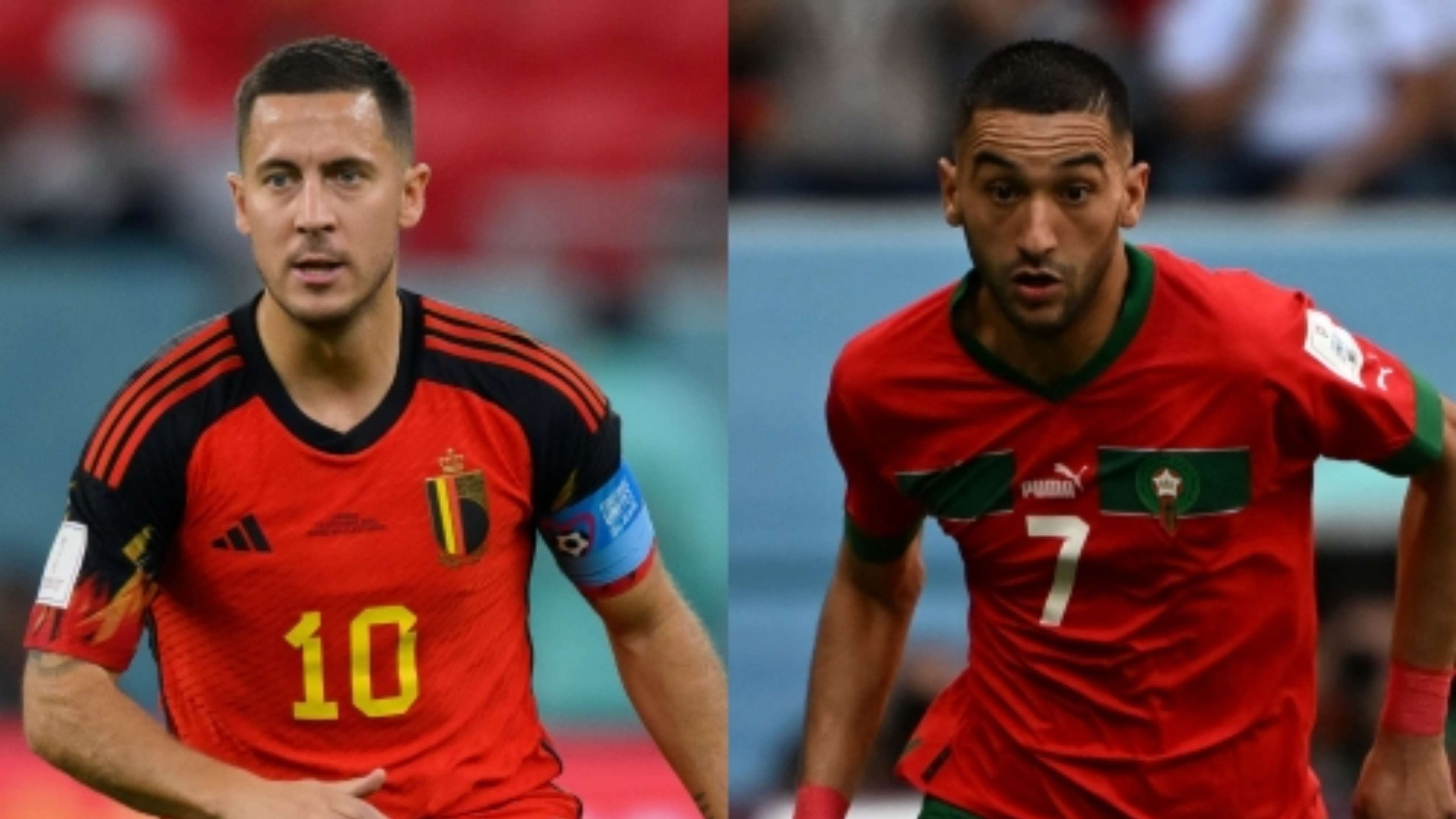 Eden Hazard Belgium Hakim Ziyech Morocco