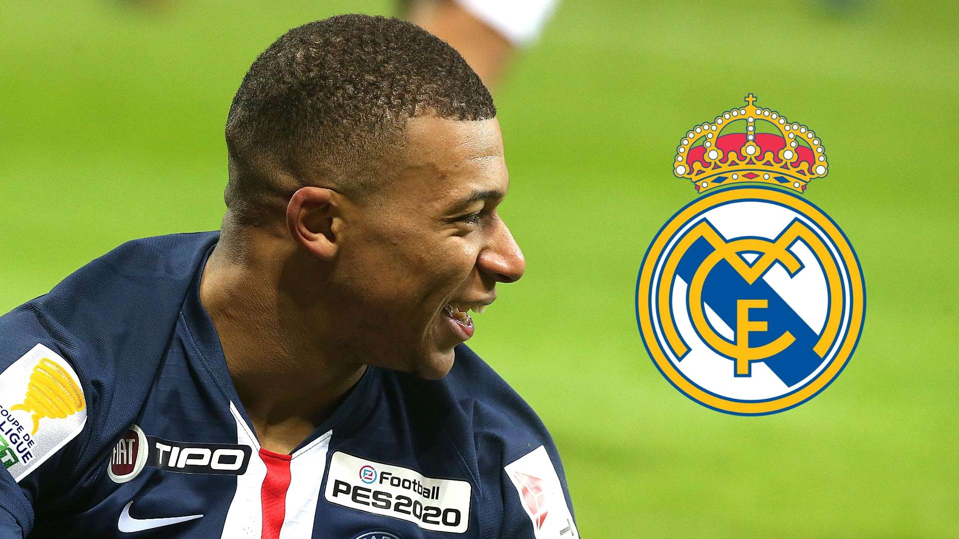 Kylian Mbappe, Real Madrid logo