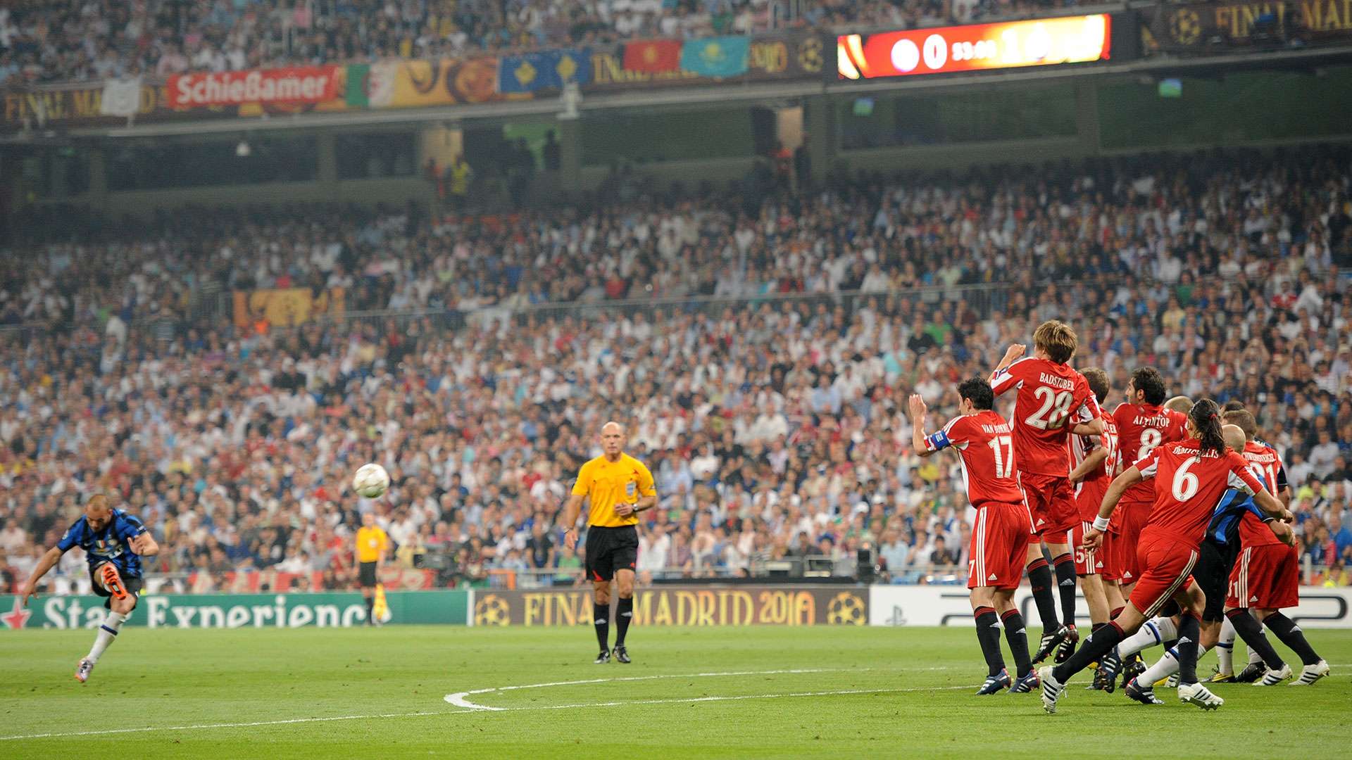 Wesley Sneijder Inter Bayern Munich Champions League final 2010