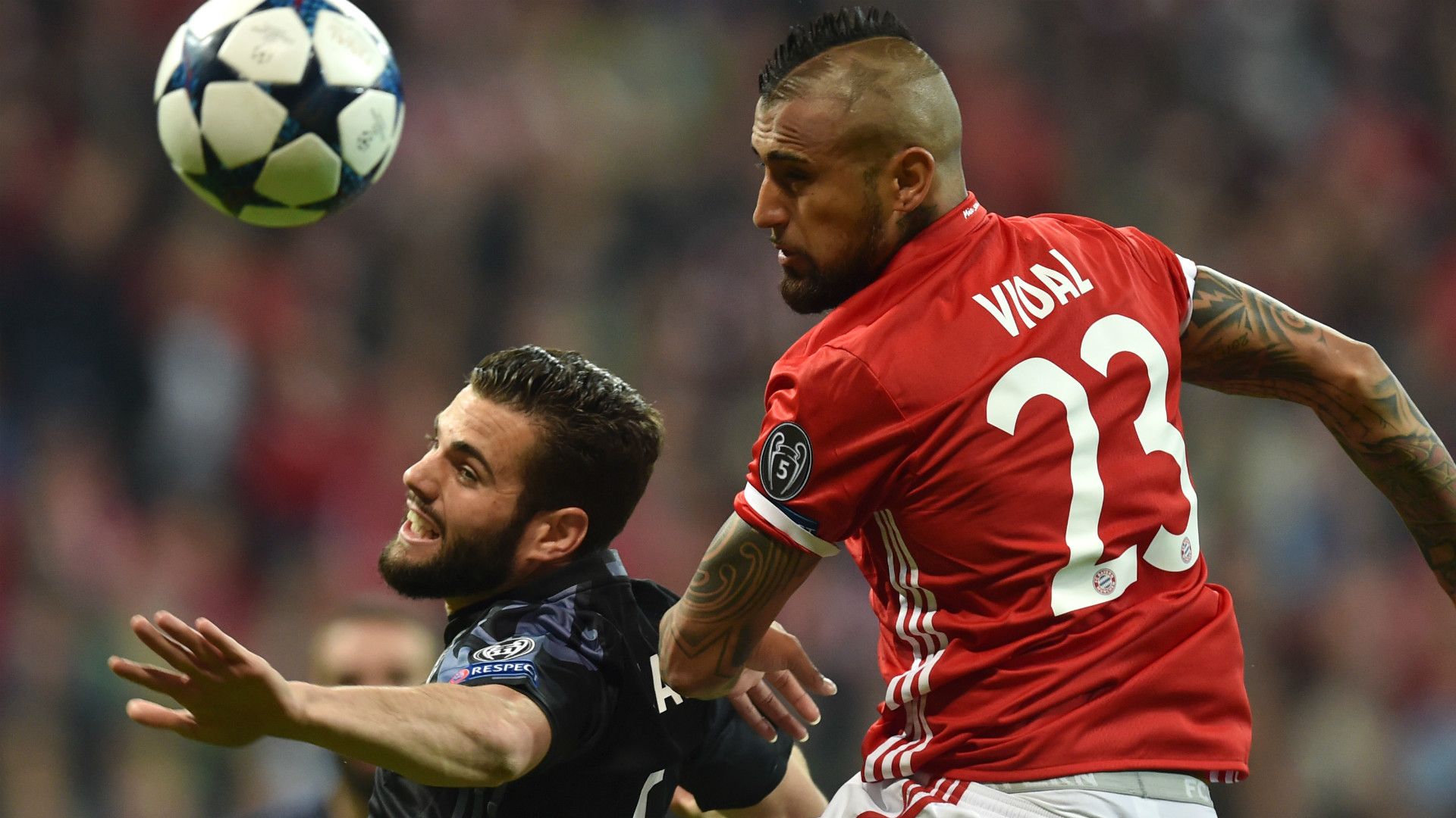 NACHO REAL MADRID ARTURO VIDAL BAYERN MÜNCHEN UEFA CHAMPIONS LEAGUE 12042017