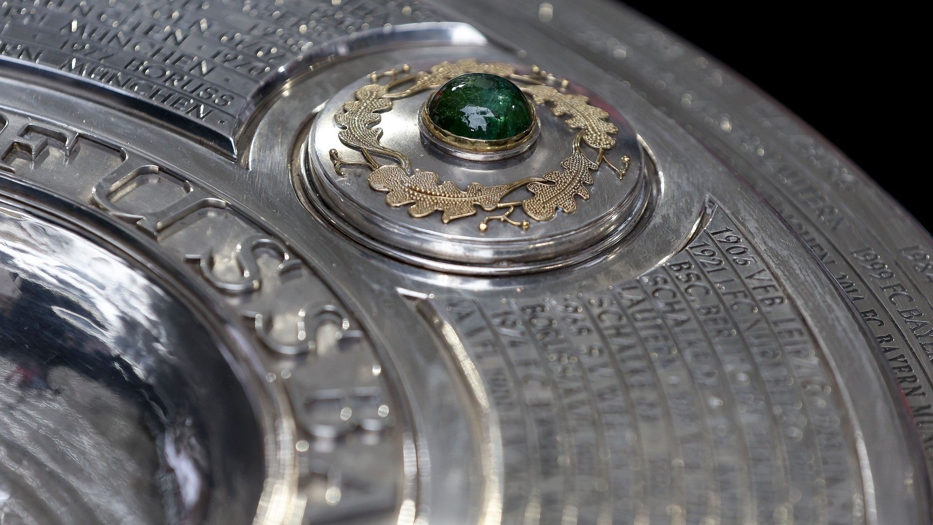 A detailed view of The Bundesliga Meisterschale