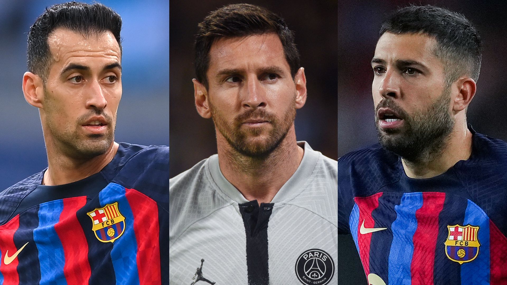 Sergio Busquets Lionel Messi Jordi Alba