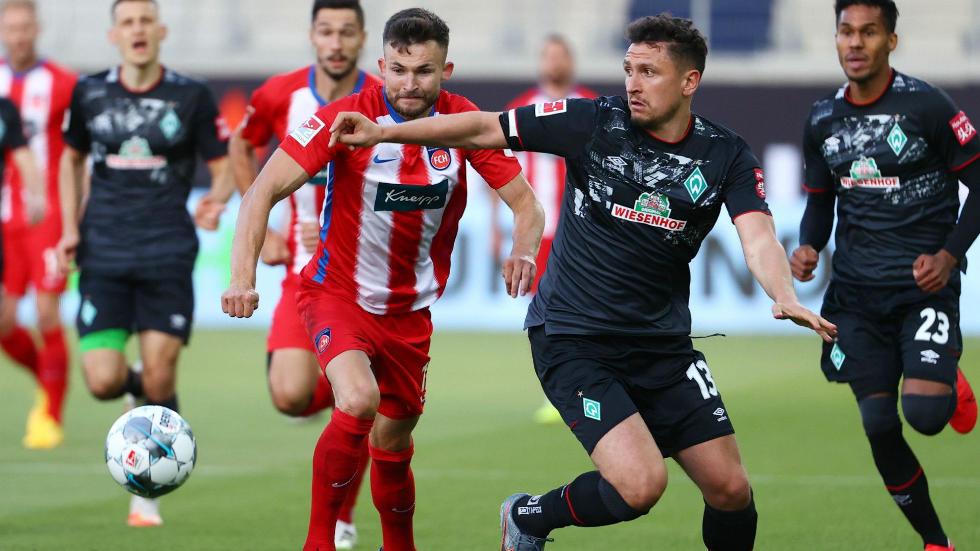DENIS THOMALLA HEIDENHEIM MILOS VELJKOVIC WERDER BREMEN BUNDESLIGA 06072020