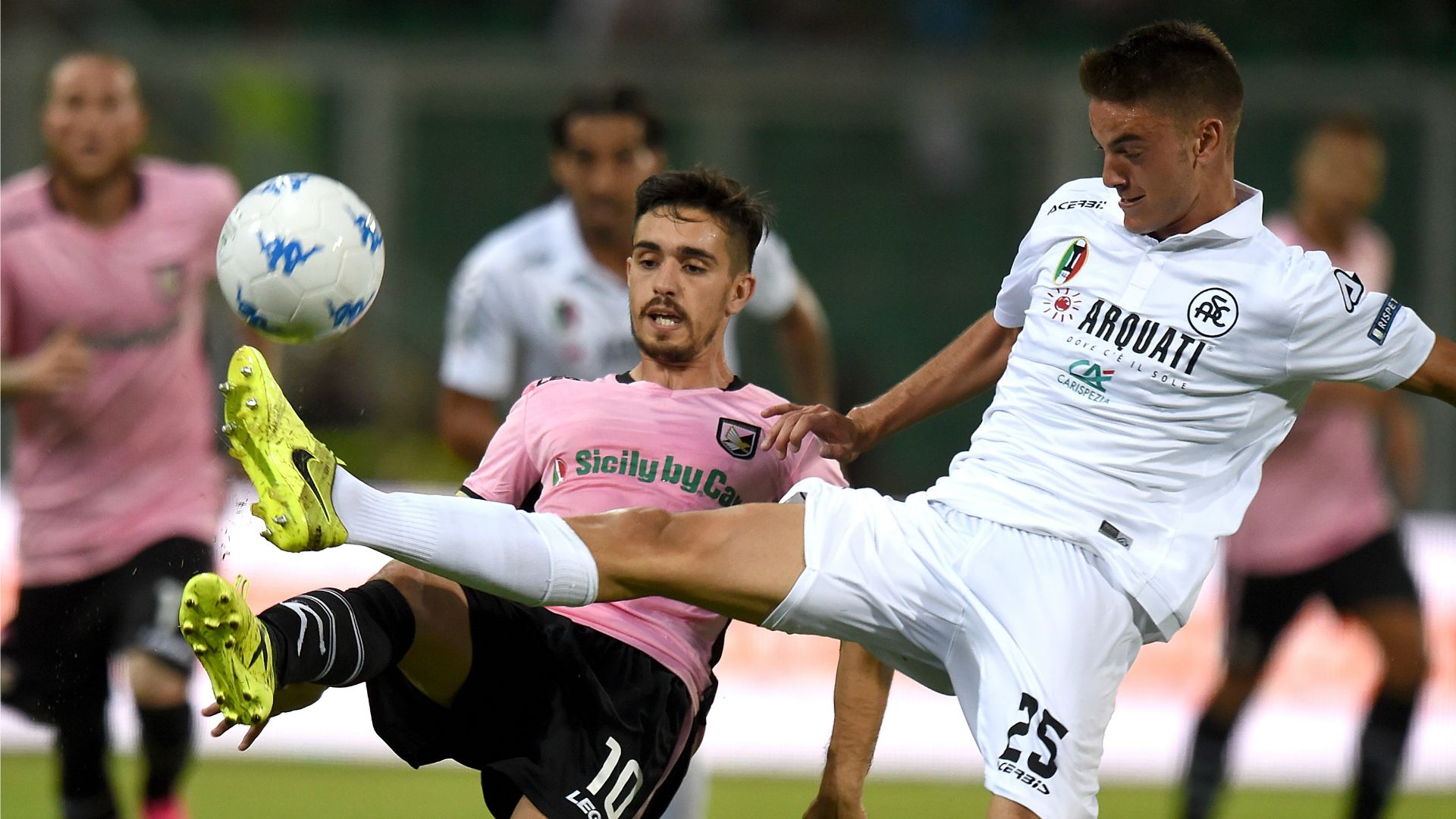 Igor Coronado Giulio Maggiore Palermo Spezia Serie B 08262017