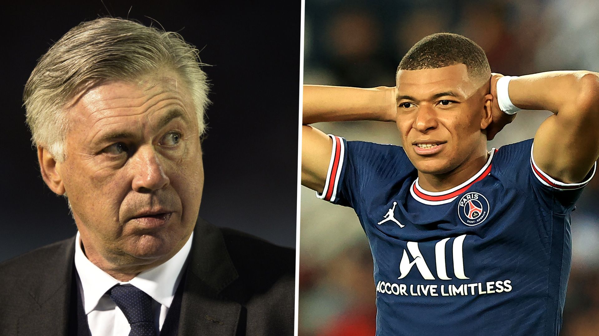 Carlo Ancelotti, Kylian Mbappe GFX