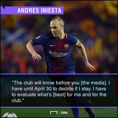 Iniesta quote future