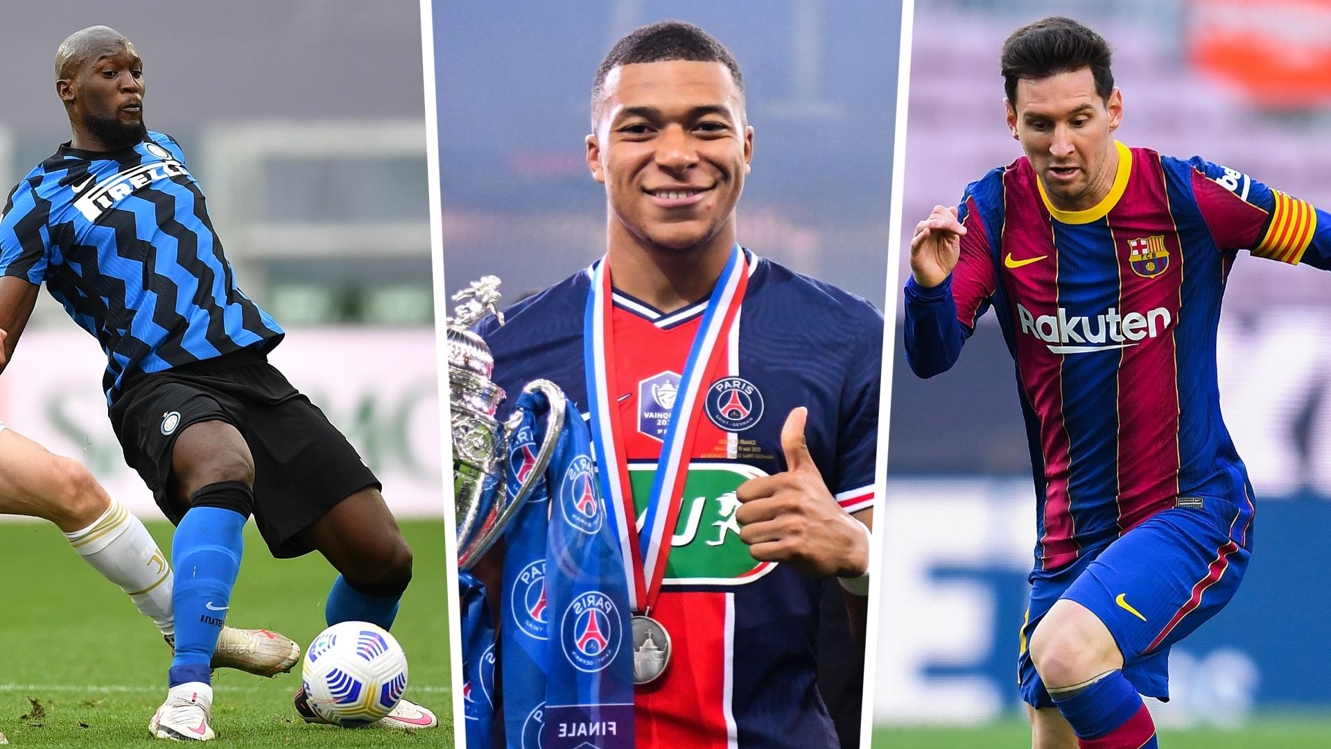 Lukaku Mbappe Messi GFX