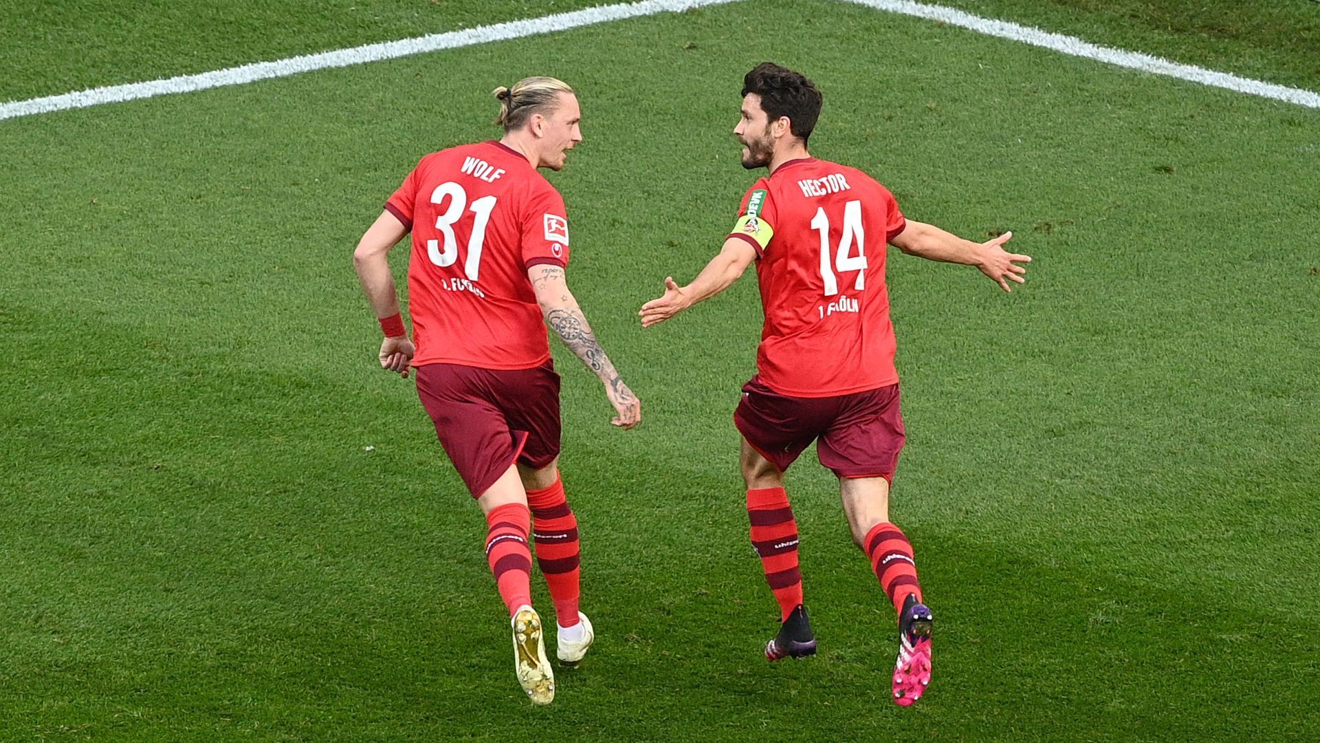 1. FC Köln Hector Wolf Jubel