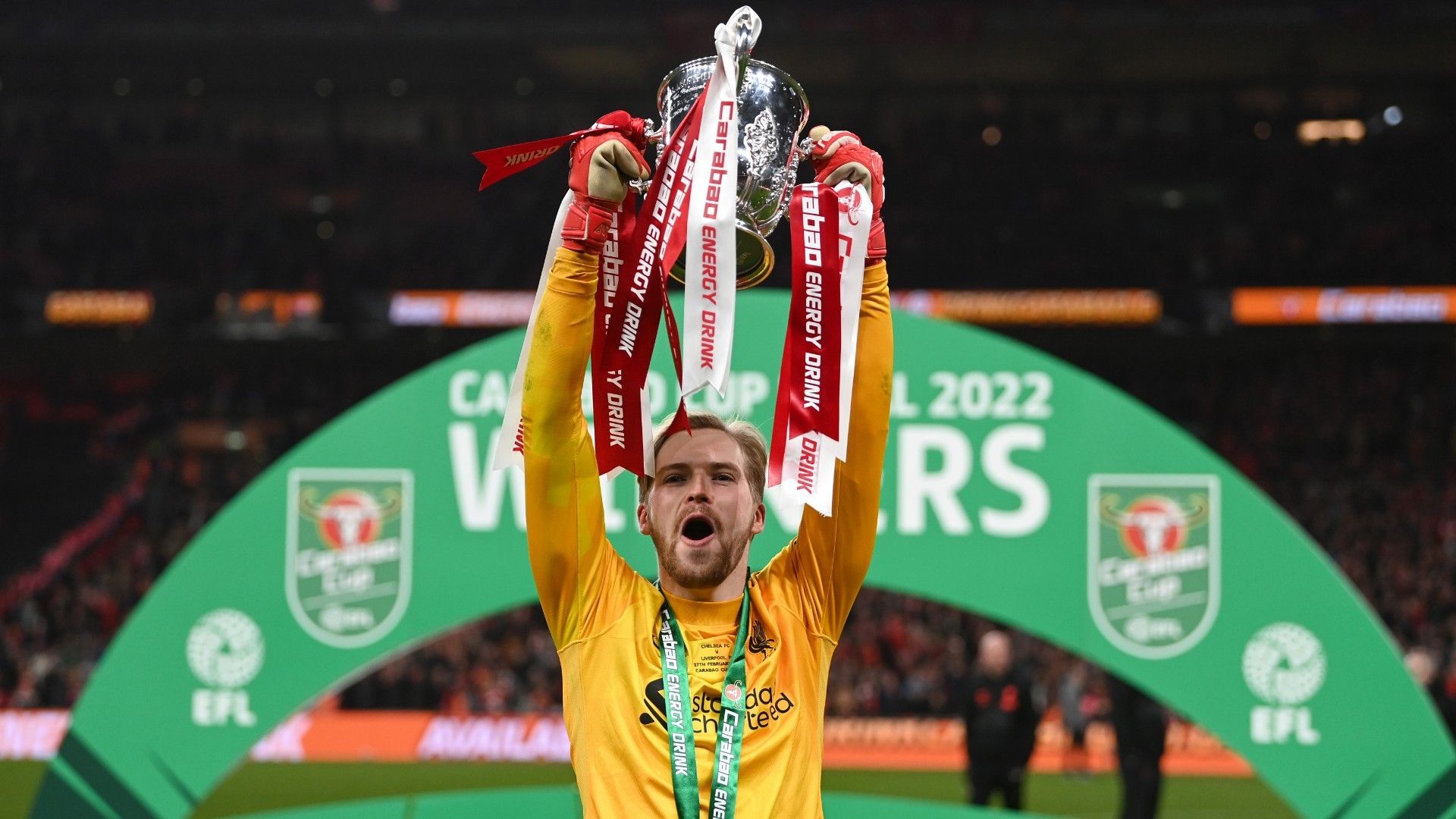 Caoimhin Kelleher Chelsea vs Liverpool Carabao Cup final 2021-22